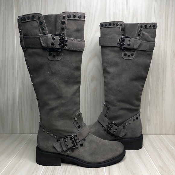 Sam Edelman Shoes - Sam Edelman Deryn Buckle Studded Suede Heeled Boot